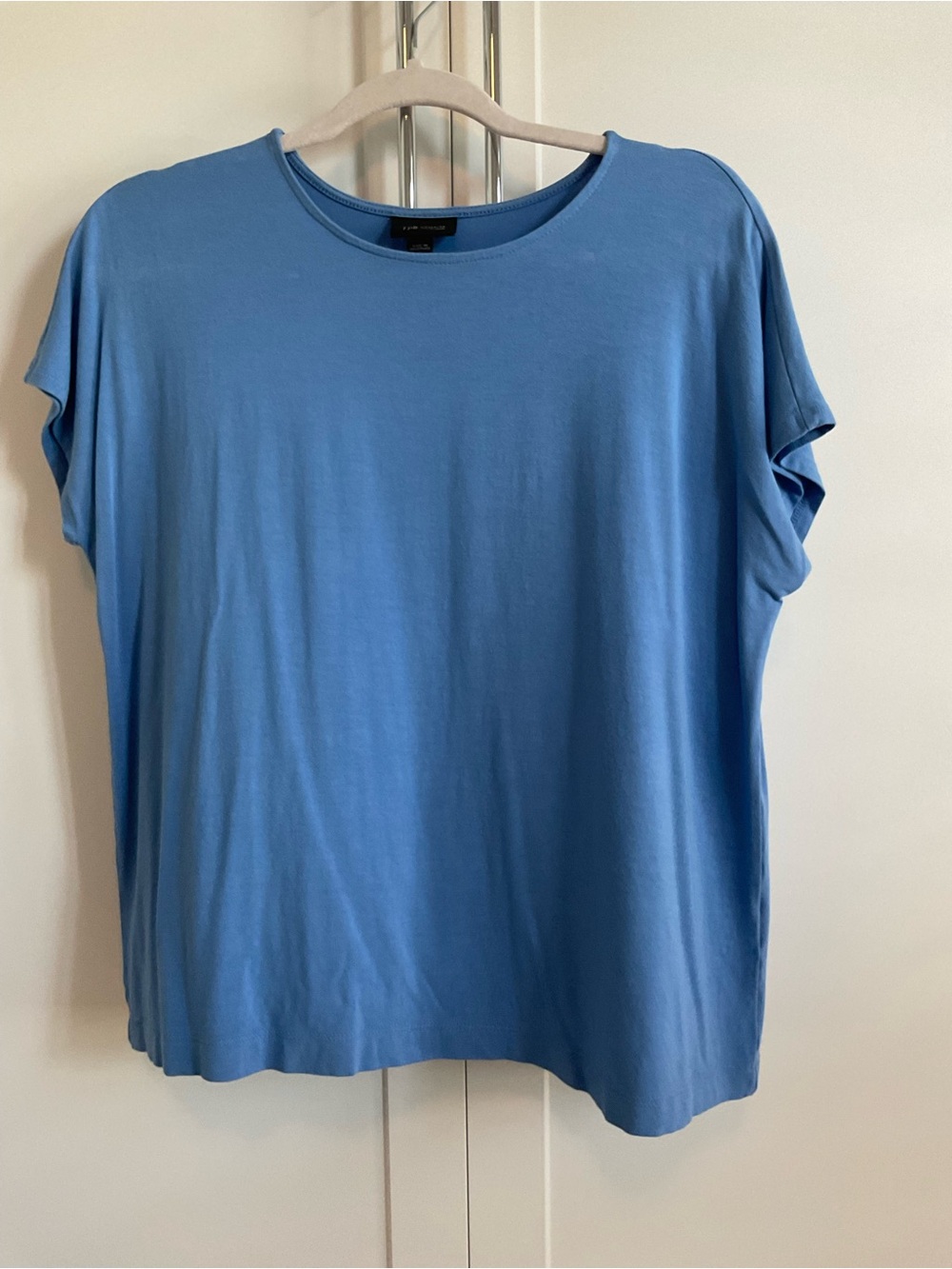 J. Jill Soft Sky Blue Short Sleeve Boatneck Top